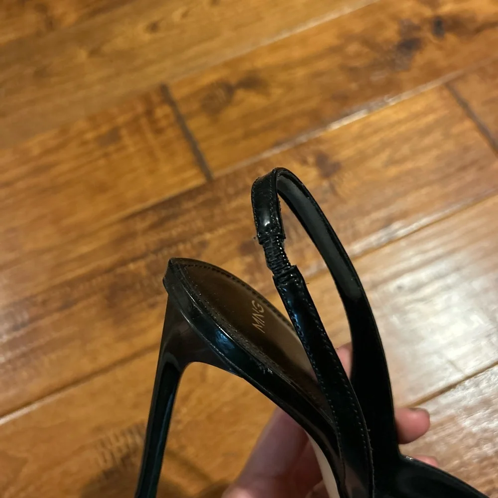 Mango Black Slingback Pump